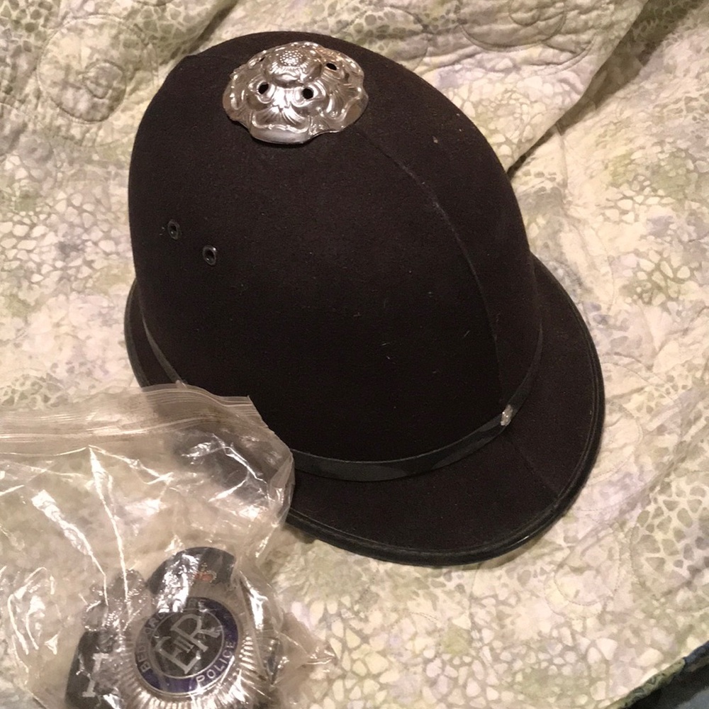 Authentic pre owned British Bobby hat with badge